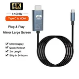Câble adaptateur Type-C vers HDMI - Mâle / Mâle (compatible 4K à 60Hz) - 2 mètres R SCAR RS-CABTCHD thumbnail 3