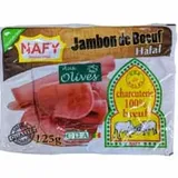 CDA NAFY - Jambon de boeuf halal aux olives - 125G thumbnail 1