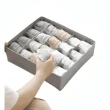 Boîte de Rangement pour Sous-Vêtements Gris Organisateur de Vêtements intimates thumbnail 1