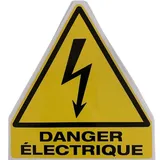 Autocollant - Danger électricité jaune-4 pcs thumbnail 1