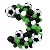 Ensemble de ballons verts thème football pour anniversaire, 74 pièces thumbnail 1