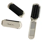 Peigne pliable - couleur crème, portable avec miroir intégré thumbnail 1