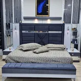 Chambre à Coucher Armoire 6 battants 6 pièces Gris Eftelya thumbnail 4