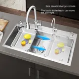 Evier de cuisine 8848 en acier inoxydable 304-finition brossée thumbnail 3
