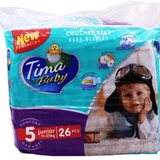 TIMA BABY - Couches bébé taille 5 Junior (11-25kg) - Lot de 26 couches thumbnail 1