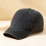 Casquette de baseball unisexe de couleur unie réglable, mode décontractée pour l'extérieur thumbnail 1