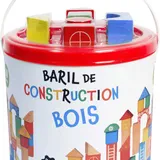 Baril de Construction Bois 60 Pièces Circuit Train Enfant 3 Ans Kit Jouet Éveil Durable thumbnail 1