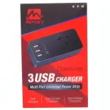 Rallonge Universelle Multiport MERCURY avec 3 Ports USB thumbnail 1