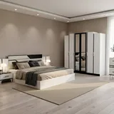 Chambre à Coucher 6 battants 5 pièces Noir Creme CAC025 3220 thumbnail 1