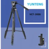 Trépied Caméra Professionnel YUNTENG VCT-3000 avec Tête Hydraulique thumbnail 1