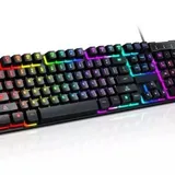 MOXOM MX-KB10 – Clavier Gaming Rétroéclairé Universel thumbnail 1