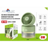 Mini Ventilo humidificateur portable avec lumière colorée 3600 mAh - 3 vitesses - Moteur Bldc - 6W Airflux AF-793 thumbnail 1