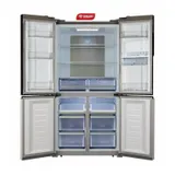 Refrigerateur Smart Technology 4PORTES Side By Side Avec Fontaine 560LITRES STR-689WS thumbnail 3