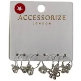 lot de 3 boucles d'oreilles pendantes argentés thumbnail 1