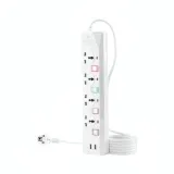 Multiprise Électrique 4 Prises avec 2 Ports USB - R SCAR RS-224U (10M) thumbnail 1