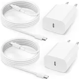 Lot de 2 pour Chargeur iPhone 16/15, 20W Chargeur USB C Rapide avec 2m Câble USB C vers USB C µ thumbnail 1