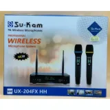 Kit de 2 Micros Sans Fil Professionnel UHF Su-kam UX-204FX thumbnail 1
