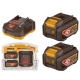 Kit 2 Batteries 42V 2,5 Ah + Chargeur Rapide Ingco thumbnail 1