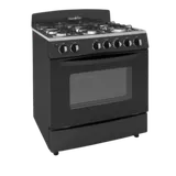 Cuisinière à gaz Decakila 5 feux avec grand four Noir thumbnail 1