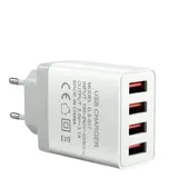 Tête de Chargeur Mural USB 4 Ports 3,1A – Prise EU C (220–240 V) thumbnail 1