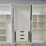 Chambre à Coucher Armoire 6 battants 6 pièces Blanc Bambi thumbnail 3