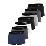 Lot de 7 Boxers Homme – Bordures en Blocs de Couleur, Style Décontracté thumbnail 1