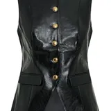MESHKI - Gilet sans manches en similicuir noir - Taille XS thumbnail 1