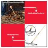 Râteau à Gravier avec Manche en Bois (14 Dents) thumbnail 3