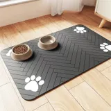 Tapis d’Alimentation pour Animaux de Compagnie – Boue de Diatomées - Gris Foncé thumbnail 1