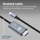 Câble adaptateur Type-C vers HDMI - Mâle / Mâle (compatible 4K à 60Hz) - 2 mètres R SCAR RS-CABTCHD thumbnail 2