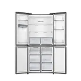Refrigerateur Hisense Side By Side 4PORTES 470LITRES Avec Fontaine Inverter Inox RQ61WC4SA thumbnail 3
