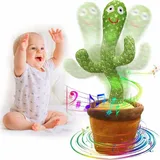 Cactus Dansant Interactif Jouet Éducatif Musical Pour Enfants Réglage Volume Répétition Enregistrement Messages Lumineux thumbnail 1