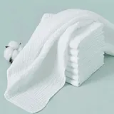 8 pièces Serviette de bébé douce, absorbante, réutilisable et lavable en double couche thumbnail 1