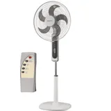 VENTILATEUR ELACTRON SUR PIED 18POUCES AVEC COMMANDE BLANC L-96 thumbnail 1