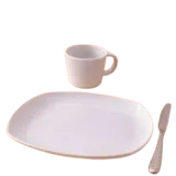 Assiette plate incassable forme carrée thumbnail 1