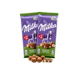 Milka – Chocolat au lait avec noisettes entières – Lot de 2 x 100 g thumbnail 1