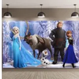Décor de fond anniversaire – Thème Frozen 210×150 cm thumbnail 1