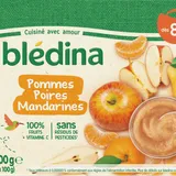 BLEDINA - Compote de Fruits Bébé Pommes Poires Mandarines - Dès 8 mois thumbnail 1