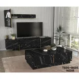 Table Téléviseur Nabou Unit Black Marble T605 + Table Basse B605 thumbnail 1