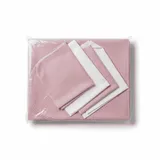 Ensembles Nappe de Table Rose et 4 torchons - ROSE ET BLANC thumbnail 1