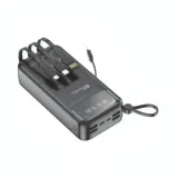 Baraka BRK-PB09 Noir (30000MAH) Power Bank 30000mAh Noir Avec 3 Sorties Cable Type-C + Cable Lightning & Cable Micro Et 1 Sortie USB + 2 Entrées Type-C & Micro Et 1 Entrée Cable USB thumbnail 1