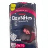 HUGGIES DryNites -  sous-vêtements de nuit absorbants pour filles, tailles 8-13 ans, (30-48 kg) - Pack de 13 couches culottes thumbnail 1