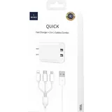 wiwu Quick charger fast charger 3 in 1 cables combo thumbnail 1