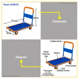 Chariot de Transport Pliable en Acier 150 kg - WADFOW thumbnail 4