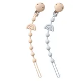 Attaches Sucette Silicone pour Bébé – Lot de 2 thumbnail 1