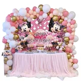 Décor de fond anniversaire – Thème Minnie 210×150 cm thumbnail 1