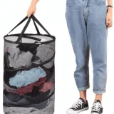 Panier à linge pliable et léger pour une organisation efficace,noir thumbnail 1