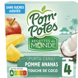 POM'POTES - recettes du monde  (Pomme, Ananas,touche de coco) -  4x90G thumbnail 1