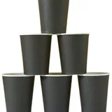 Gobelets en papier noir – Jetables pour boissons froides et café (25 pièces) thumbnail 1