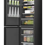 Refrigerateur Hisense Combine 3 tiroirs 370 litres Nofrost Inverter Noir RB5K330GSFE thumbnail 3